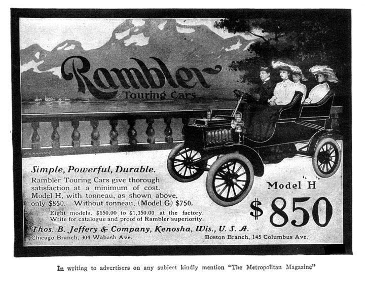 1903 Rambler Auto Advertising